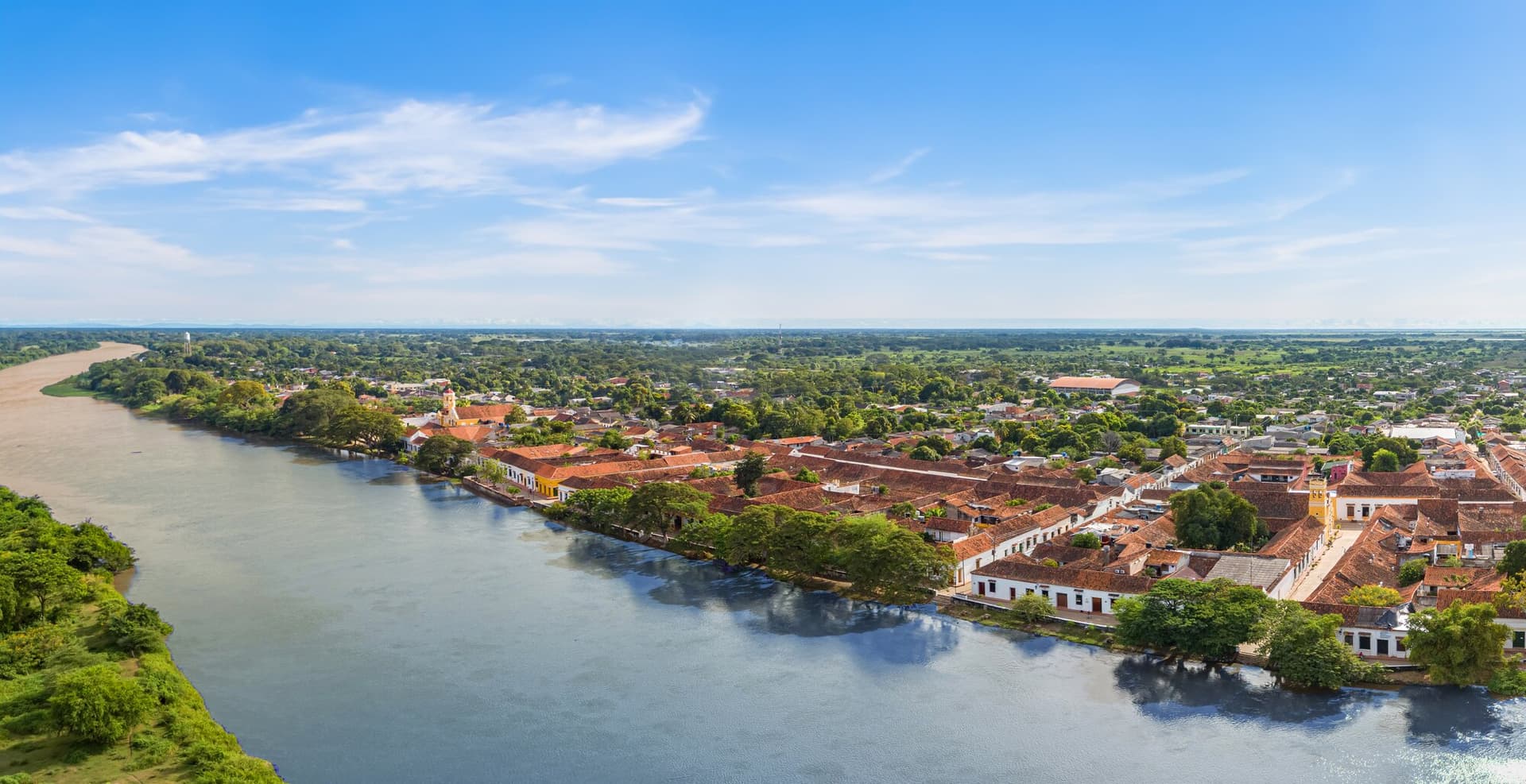 Aerial view of Mompox